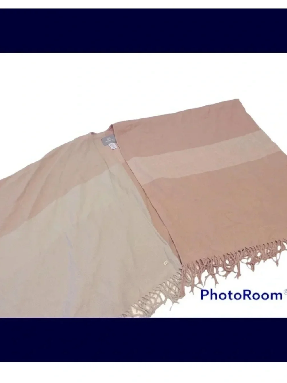 Soia & Kyo Two Tone Cream Fringe Poncho